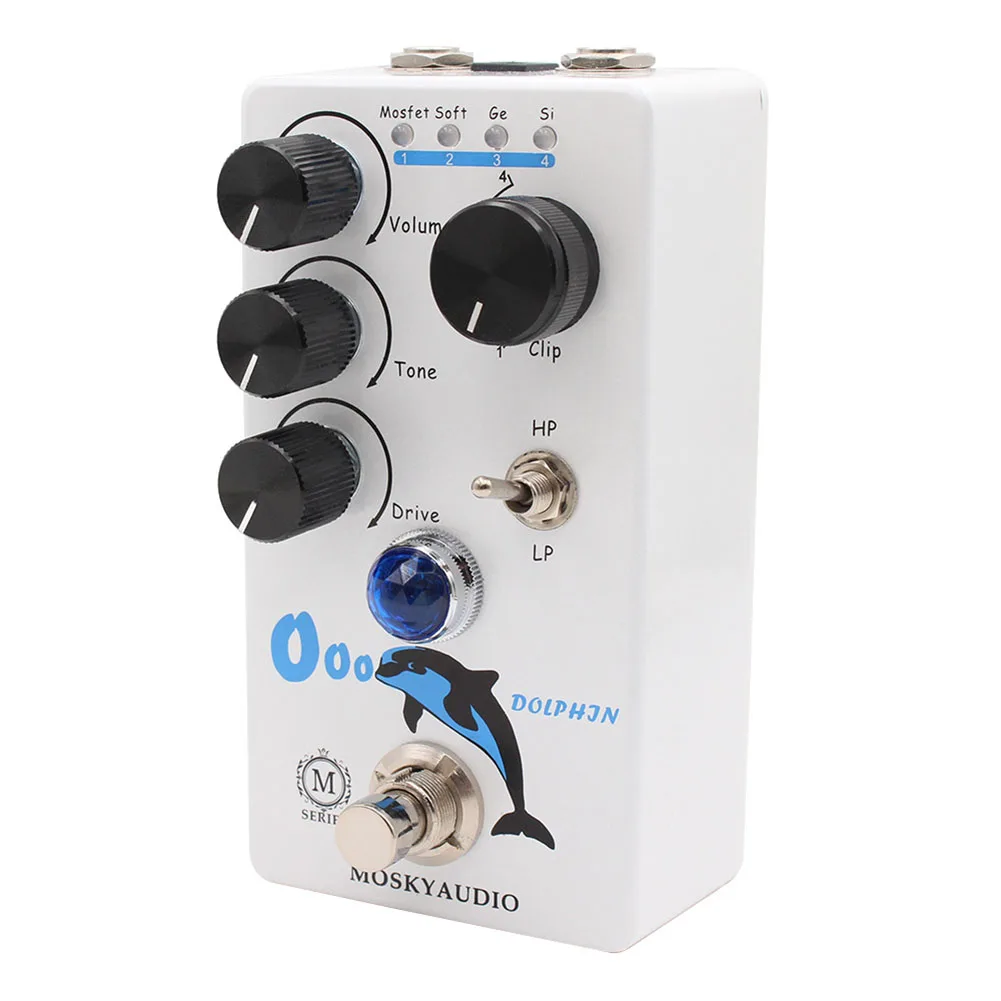 

Durable Effects Pedal Guitar Distortion Dolphin Electric Guitar HP /LP Mosky Overdrive TONE VOLUME 11.5*6.5*5CM