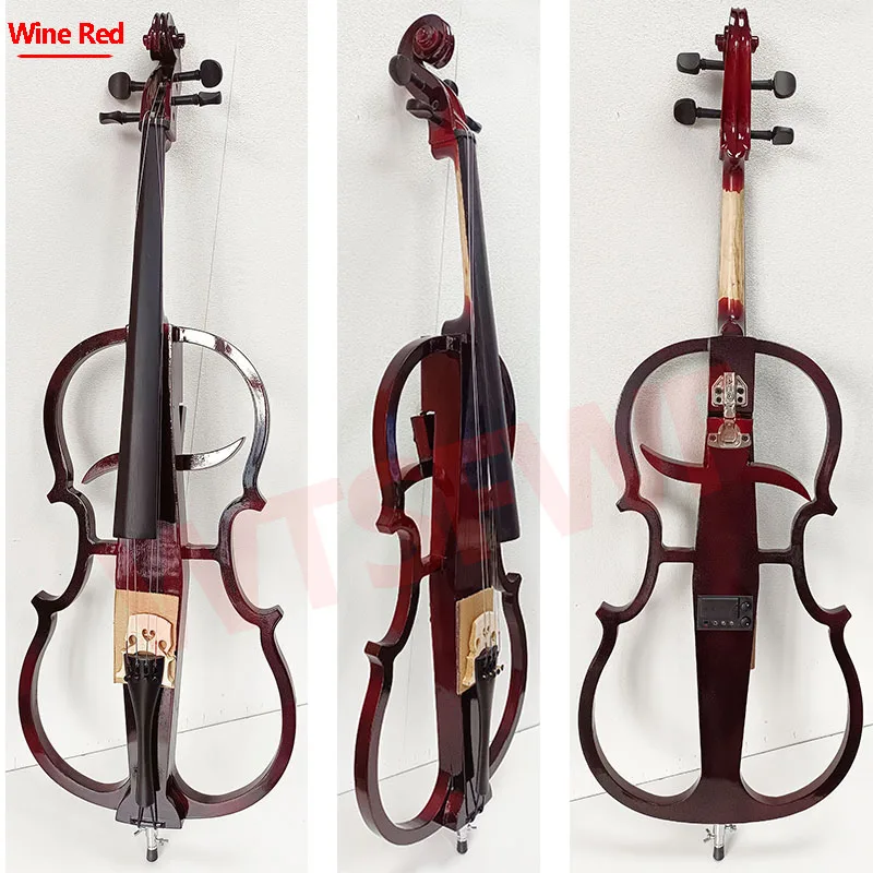 4/4 高品質電子チェロ 白黒赤 プロ演奏用電子チェロ - AliExpress