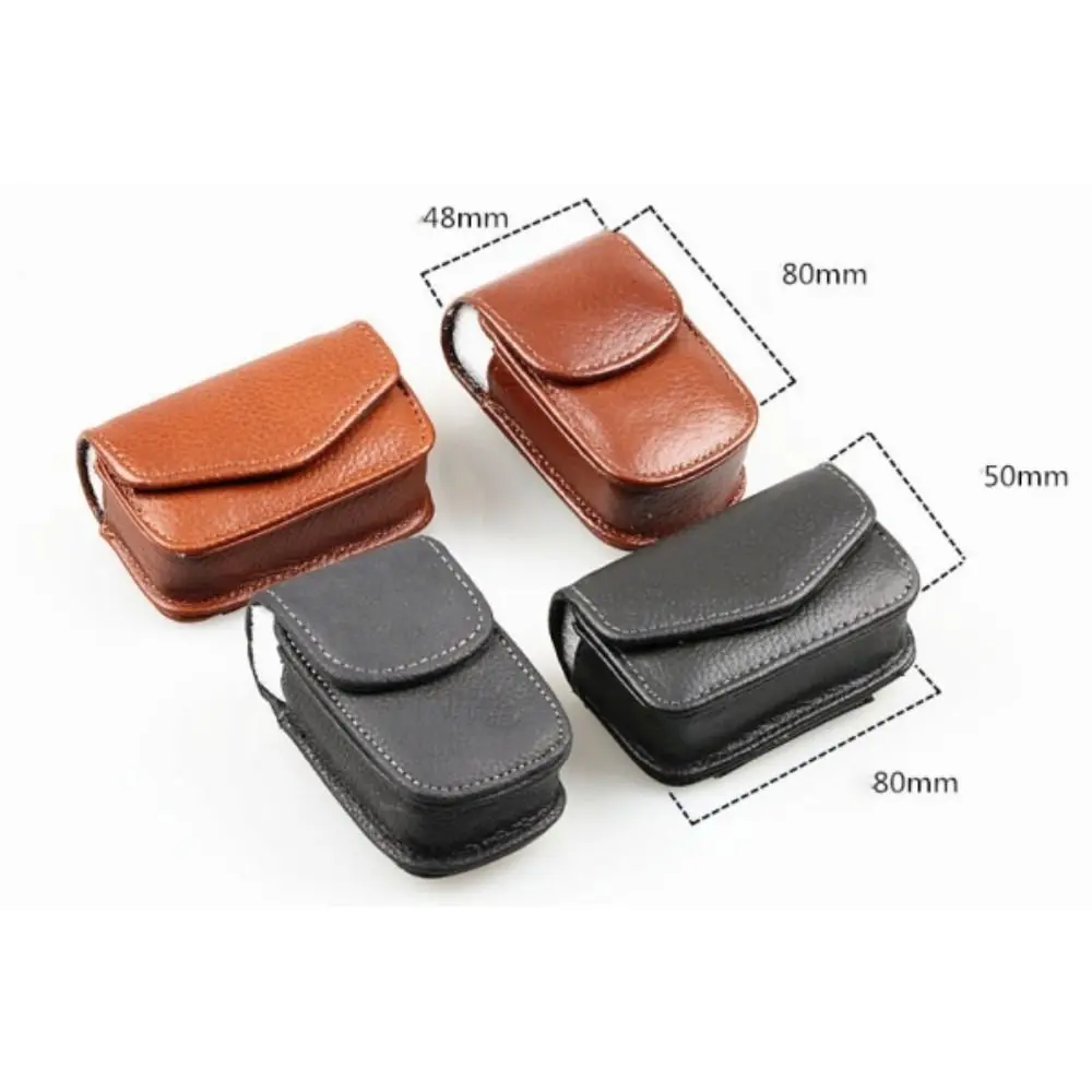 Classic Portable Leather Glasses Case with Folding Design