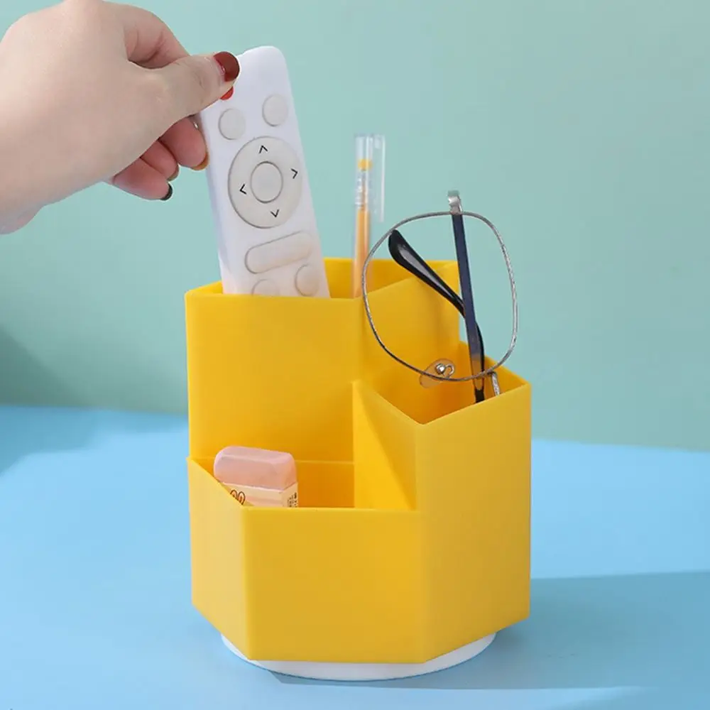 Large-capacity Pen Holder Student Stationery Storage Box 360-degree Rotation Creative Oblique Plastic Stationery Storage Box pen holder pen and brush holder desk organizer desk storage rack