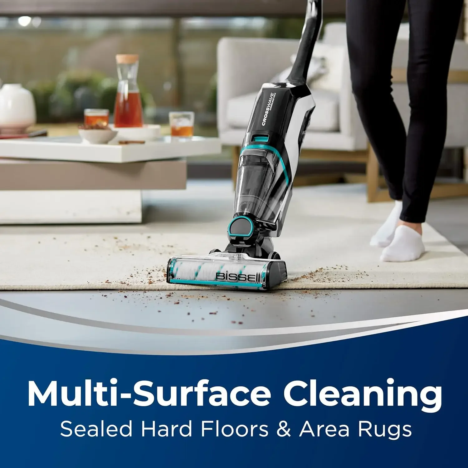 BISSELL CrossWave Cordless Max All in One Wet-Dry Vacuum Cleaner and Mop for Hard Floors and Area Rugs, Black, 2554A 4