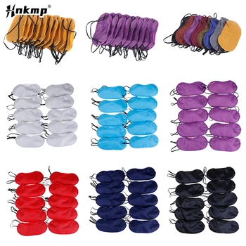 10Pcs copertura dell'occhio imitata seta sonno maschera per gli occhi dormire imbottito maschere per gli occhi ombra Patch donna uomo benda viaggio Sleepmasker 1