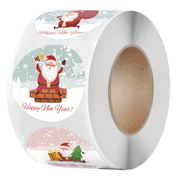 UU Gift 50-500Pieces of Merry Christmas Stickers for Kids Reward Sticker 8 Pattern Cute Face Toys Bullet Journal Happy New Year