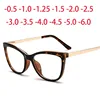 Diopter 0 -0.5 -0.75 -1.0 -1.5 -2.0 -3.0 To -8.0 Myopia Glasses Anti Blue Light Cat Eye Big Frame Prescription Eyewear 1