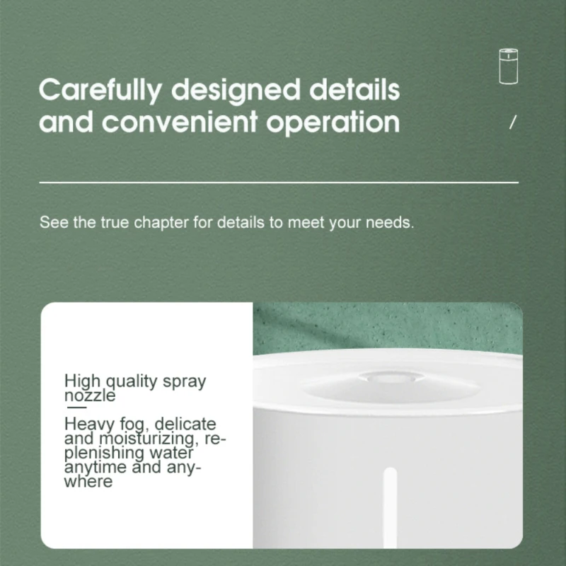 Intelligent Aromatherapy Humidifier Mini Ultrasonic Portable Car Humidifier Large Capacity With Led Lamp