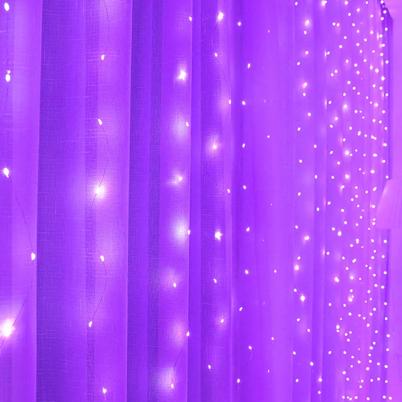 thumbnail image 1 of Guirnalda de luces LED para decoración navideña, 6 m, control remoto, para bodas, fiestas, cuentos de hadas, dormitorio, cortinas, exterior, hogar, 1 of 5