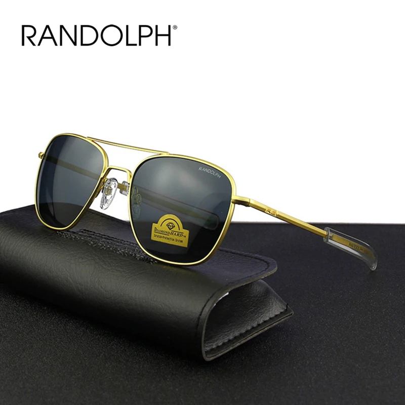 

Brand RANDOLPH RE Sunglasses Man American Army Military Aviation Pilot Sun Glasses AGX Tempered Glass Lens Woman Luxury Vintage