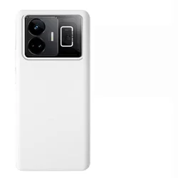 Premium Genuine Silicone Case with Soft Edges & Hard Back Cover for Realme GT Neo 5SE (White)