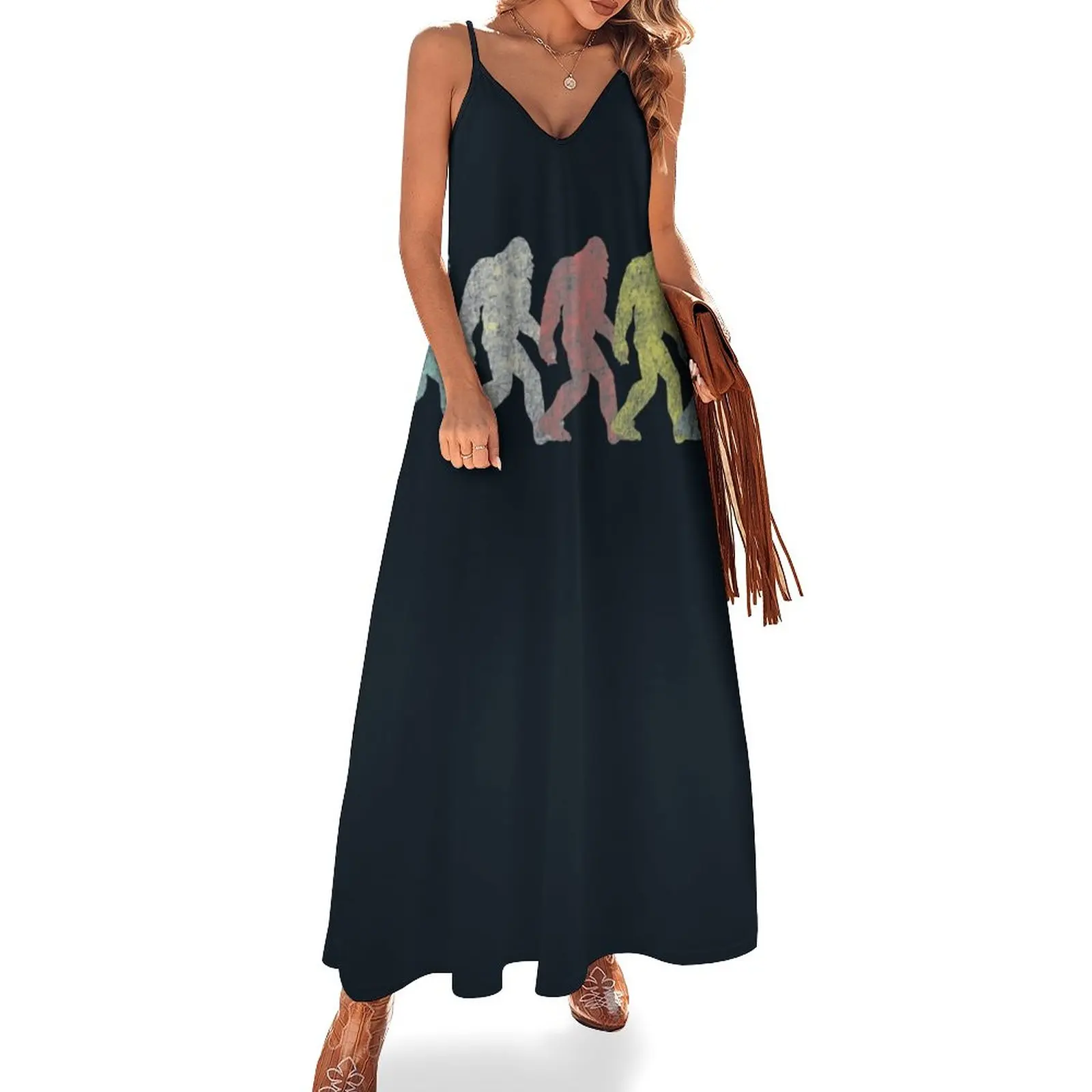 

Vintage Bigfoot Tee Shirt - Sasquatch T Shirt Tee Gift Sleeveless Dress Bridesmaid dress woman beach dress