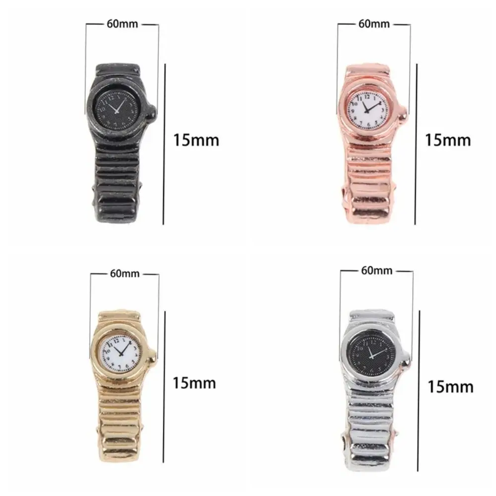 1/12 Model Toy Metal Watch Dollhouse Simulation Miniature Model Toy Mini Wristwatch Doll Play Home Decoration Accessories