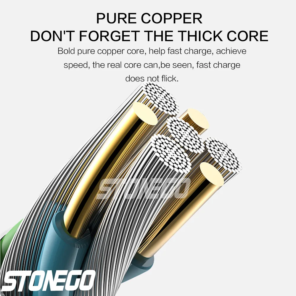STONEGO Supercharge Cable 5A USB Type C Cable USB C To A Data Sync Cable 2.4A Fast Charging Compatible with Quick Charge