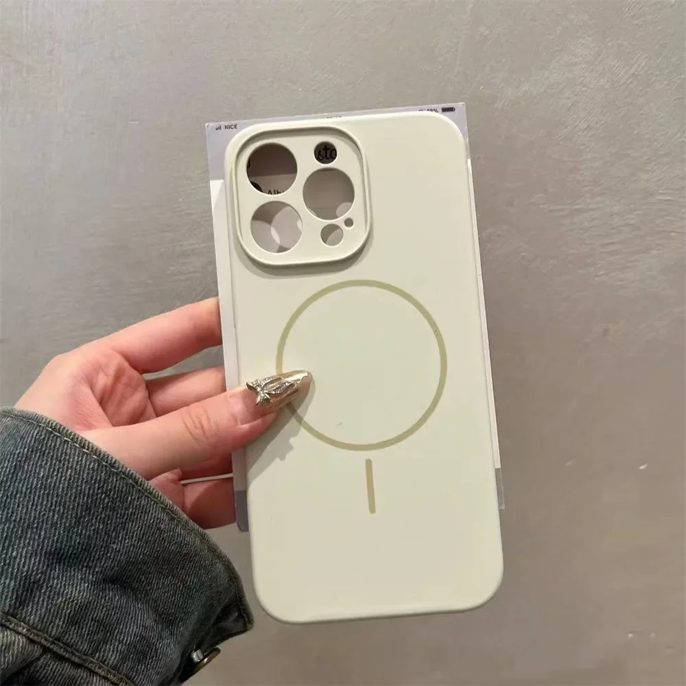Enhanced Liquid Silicone Candy Color Matte Phone Case with Magnetic Bumper Cover