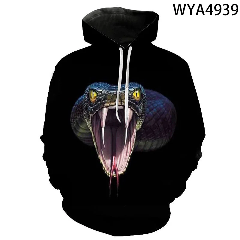 

Horror Snake black Mamba 3D Print Hoodies Men Women Loose Streetwear Pullover Fashion Funny Cool Sweatshirts