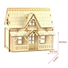 Wooden Miniature Doll House 3D Puzzle Building Model Kit DIY Assembled DollHouses Toys For Children Girls Birthday Gift 5