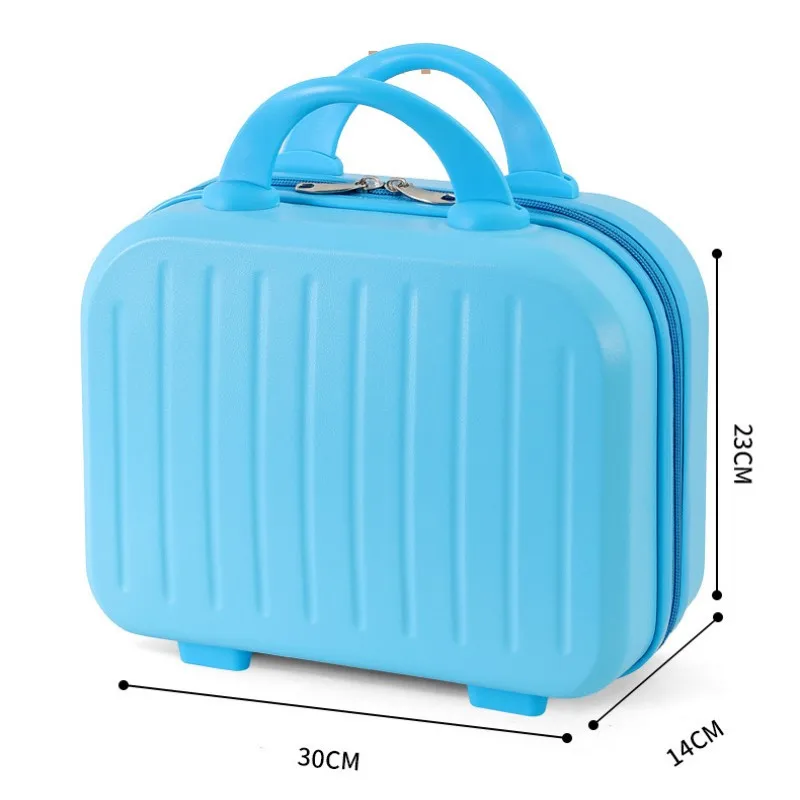 New Handheld Luggage Women's Small Lightweight 14 Inch ABS Suitcase Mini Portable Waterproof Travel Storage Bag Cosmetic Case