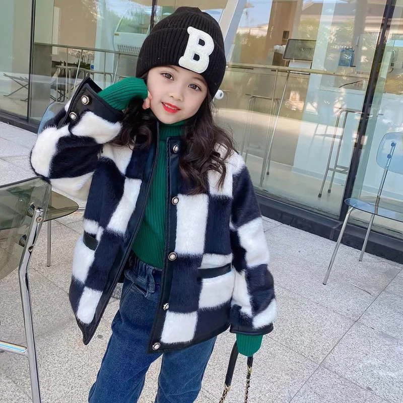 

Girls Coat Jacket Cotton Outwear Overcoat 2022 Beauty Warm Thicken Plus Velvet Winter Autumn Teenager Children's Clothing