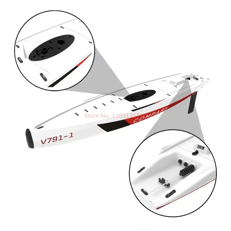 Olans 2-channel Remote-controlled Sailboat Water Remote-controlled Boat Electric Toy Boat Remote-controlled High-speed Sailboat 5