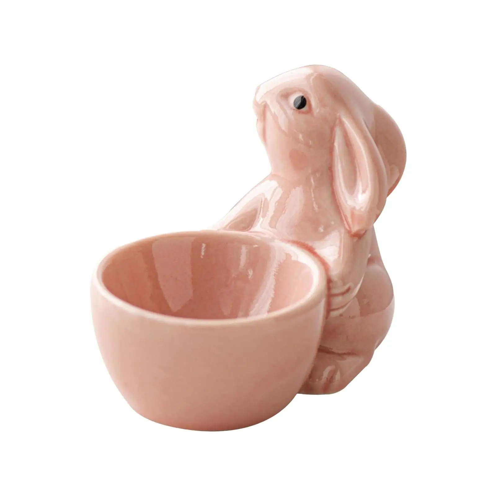 Ceramic Egg Cup Kitchen Utensils Breakfast Lunch Easter Tabletop Figurine Dinner Easter Bunny Egg Stand for Soft Boiled Egg