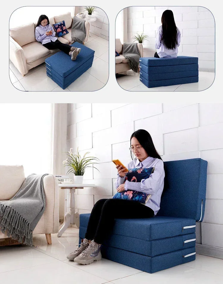 Description Picture 5 of itemFoldable Sponge Mattresses Single Bed Furniture Memory Foam Folding Mattress for Office Lunch Break Simple Mat Tatami Yoga Pad