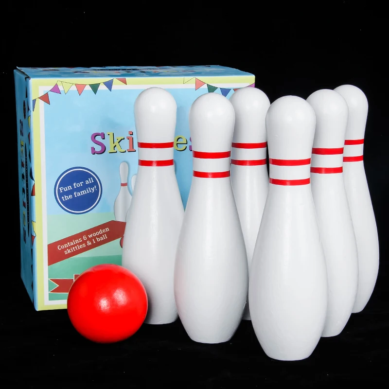 Wooden Bowling for Children Indoor Sports Set Kindergarten Baby Parent-child Outdoor Ball