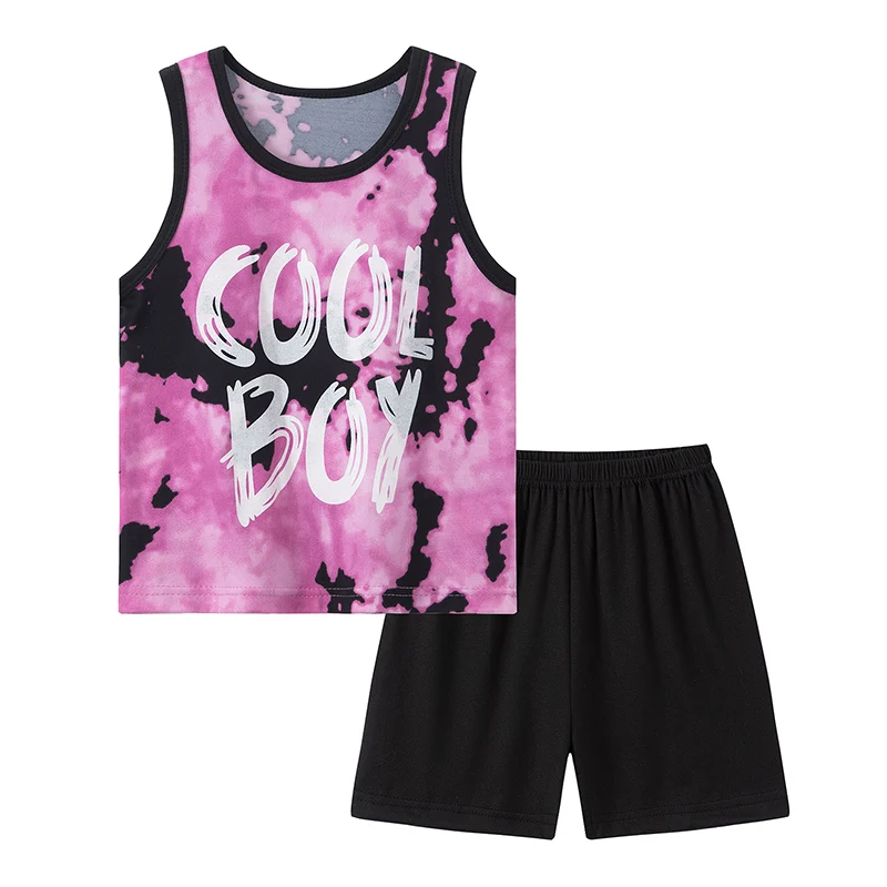 2 Pcs Summer Children's Camouflage Dinosaur Suit Boy Casual Fashion Handsome Vest Girl Comfortable Joker Shorts T-shirt Clothing children clothing