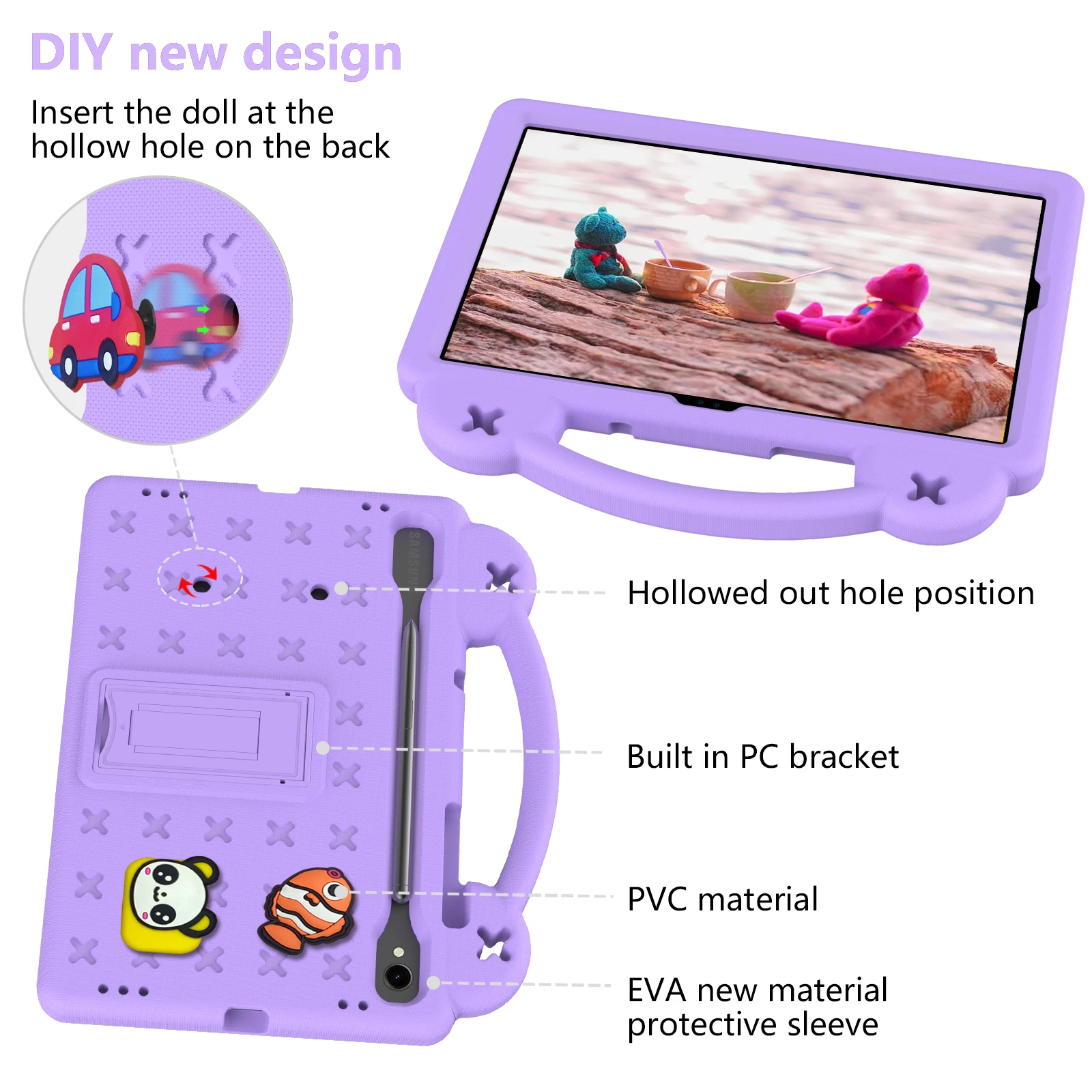 EVA Kids Protective Tablet Stand Case