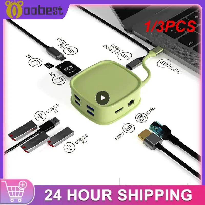 

Док-станция 10/8 в 1, Usb Type-C, Rj45, 1/3 шт.