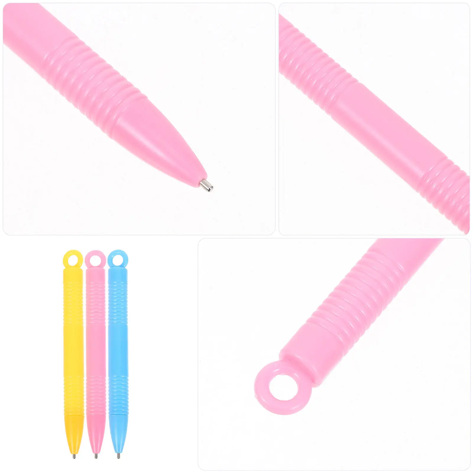 12pcs 'S 자기 드로잉 보드 펜 마그나패드용 경량 교체 스타일러스 안전 걸이 링 - 휴대용 낙서 그림판