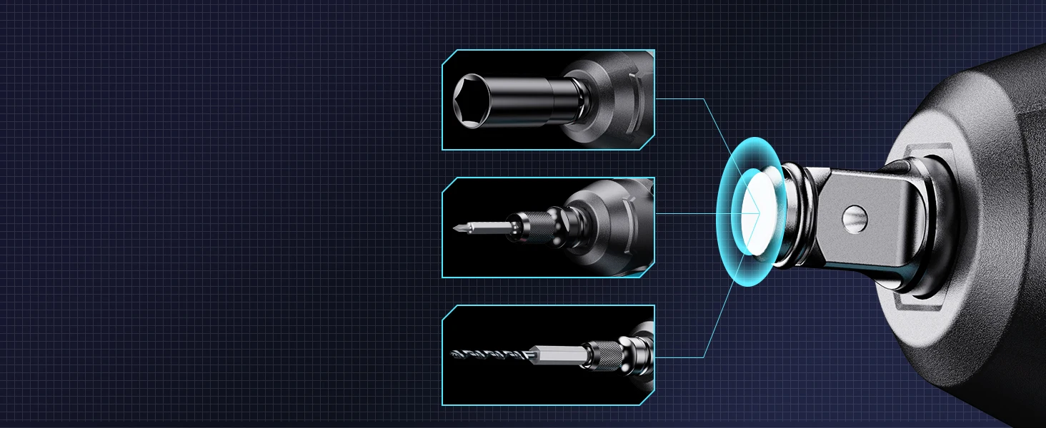 Uaoaii 1000Nm(738ft-lbs) Cordless Impact Wrench