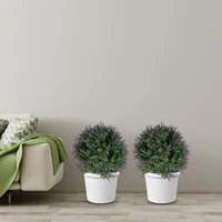 Dining Table Center Piece Decoration Artificial Lavender Plants Ground Insert Type For Home Outdoor Landscape Decor 1