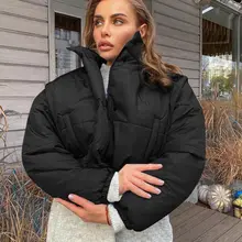 

Winter Two Wear Casual Long Sleeve Vest Jacket Women Parka Warm Loose Solid Color Coat Zipper Button Short Jacket