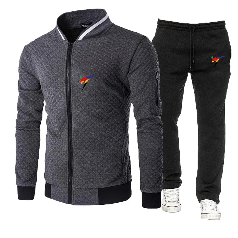2023 Men WTF World Taekwondo Federation Print New Autumn Hoodie Tracksuit Hooded Sweatshirt+Panting Pullover Sportswear Suit 5