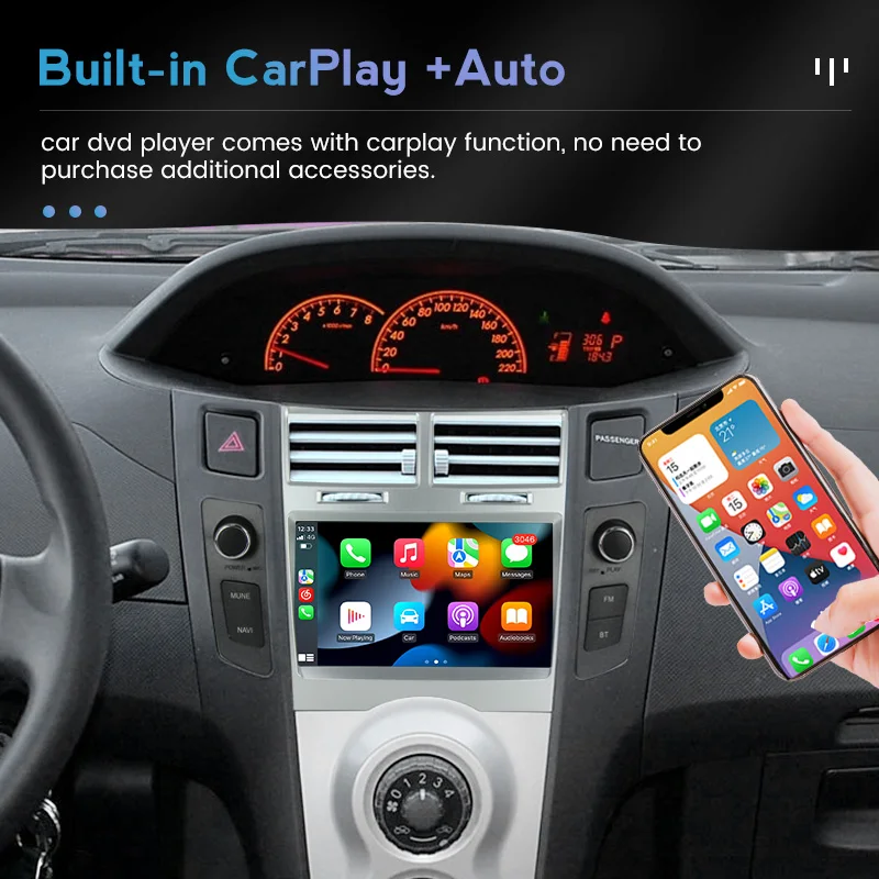 2 Din with Button Car Radio Android 11 RAM 2G Autoradio Multimedia Player  for TOYOTA YARIS 2005 - 2011 Built-in Carplay AUTO RDS - AliExpress