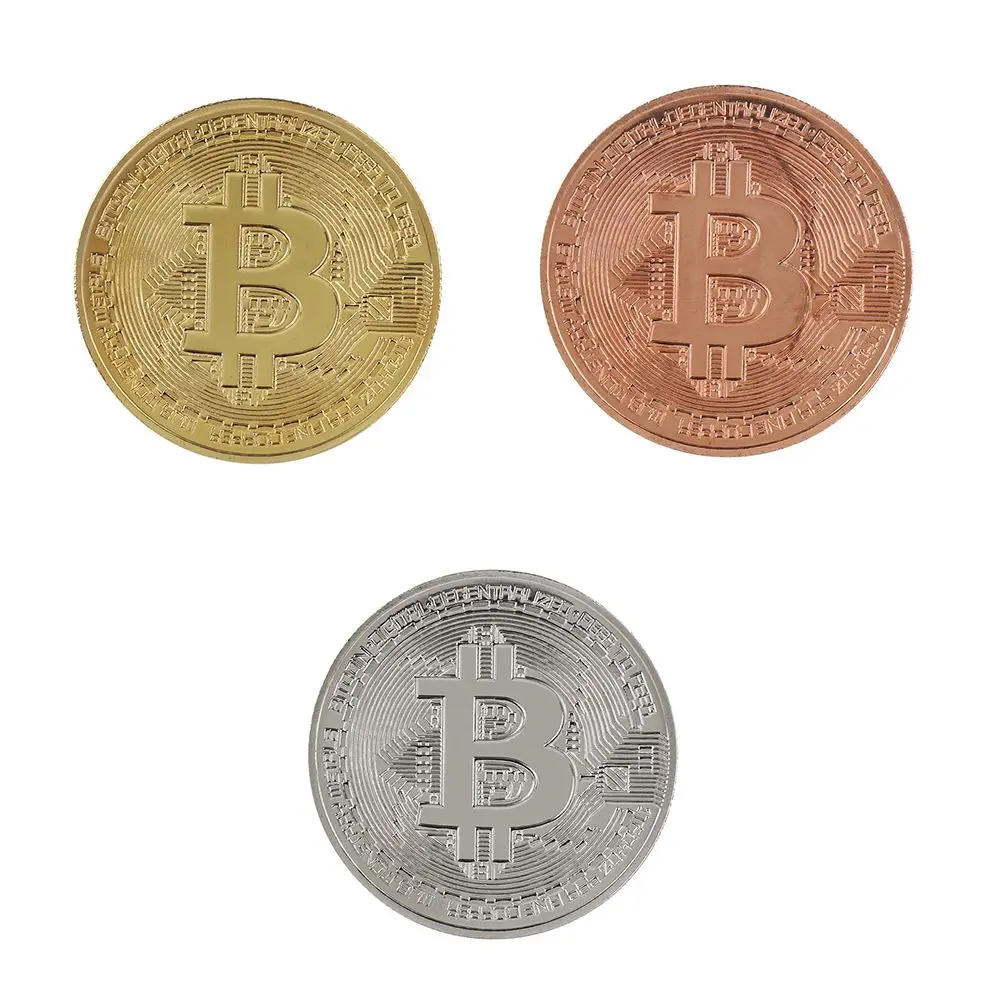 1PC Btc Home Gift Non-currency Coins Bitcoin Coin Art Vergulde Collectible