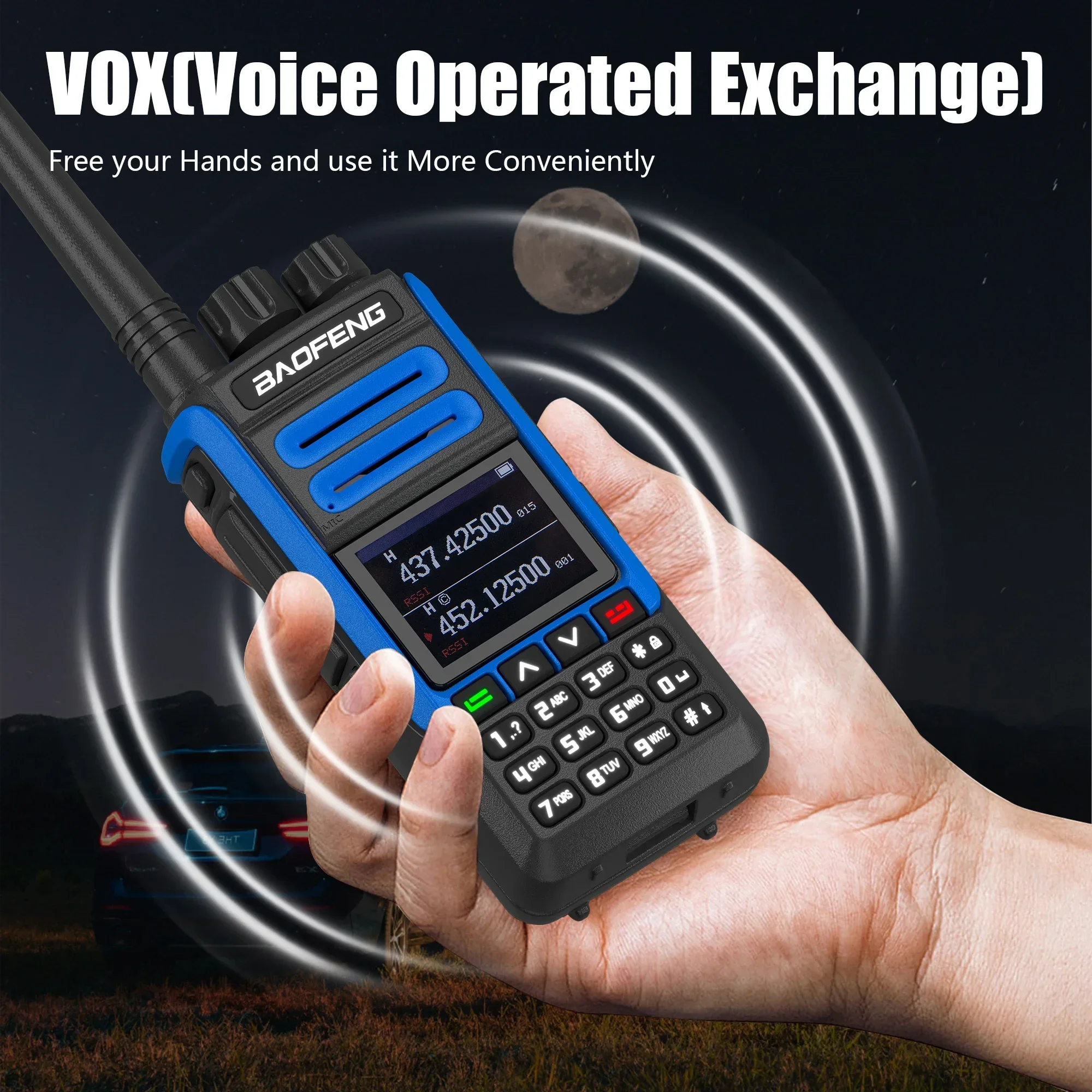 Baofeng BF-1802L Walkie Talkie USB-C Charging Tri-Band 220-260mhz Wireless Copy Frequency NOAA 999CH Battery Save Upgrade BF-H7 4