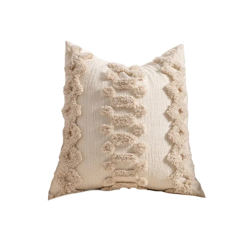 Bohemian Striped Pillow Case Beige Image 4