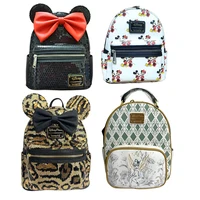 2025 Original DISNEY Panther print Mickey Mouse GIrls Kid's Backpack Cosplay Leisure Travel Bag Mini Children's Schoolbag 1