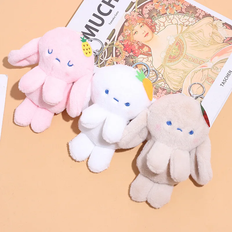

new fashione Radish Rabbit Expressive Creative pendant funny keychain soft lifelike Plush doll decorate birthday christmase gift