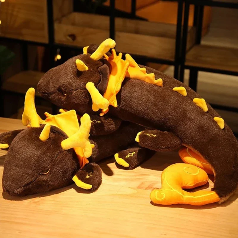 Game Genshin Impact Zhong Li Morax Dragon Plush Doll Soft Pillow Stuffed Toy Cosplay Costume Props Accessories Cartoon Bolster plush toy,plush doll