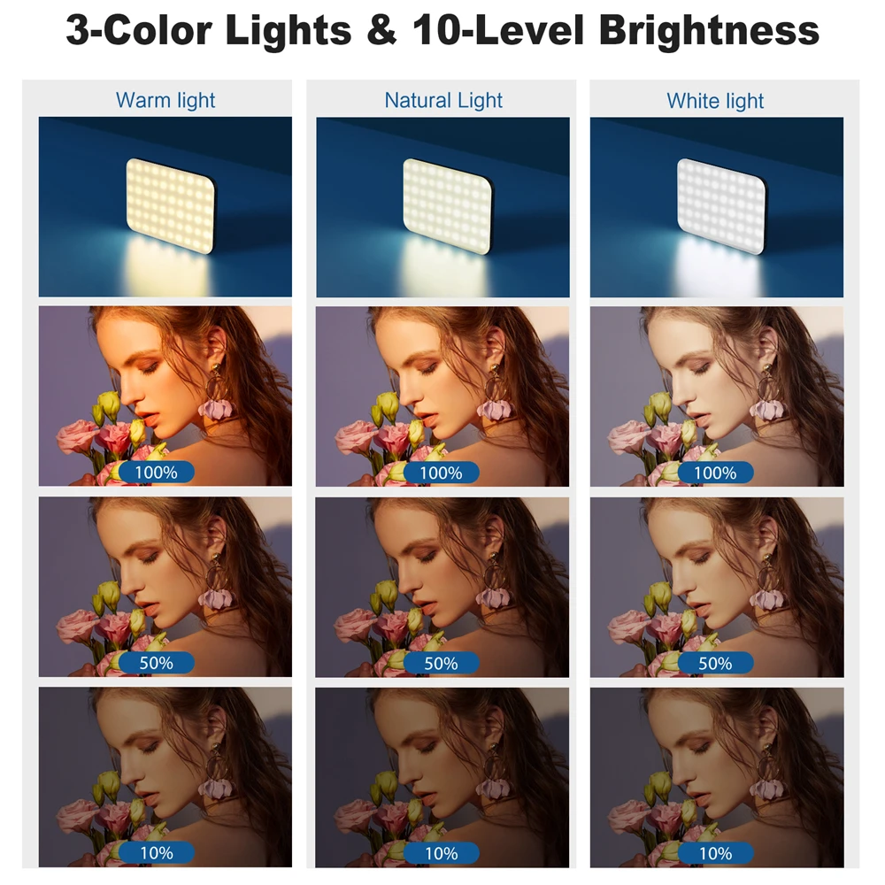 Smartphone Selfie Light Clip Led Fill Light Painel para Celular Laptop Tablet Computador Vídeo Conferência Imagem Maquiagem Vlog - Image 5