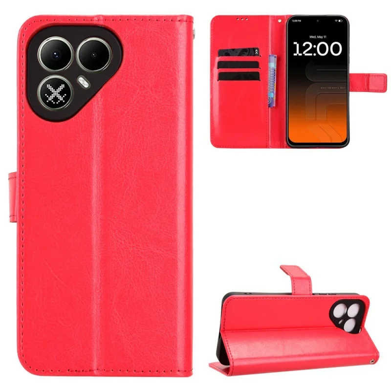 Premium PU Leather Flip Case with Wallet and Kickstand Features - Protective Cover