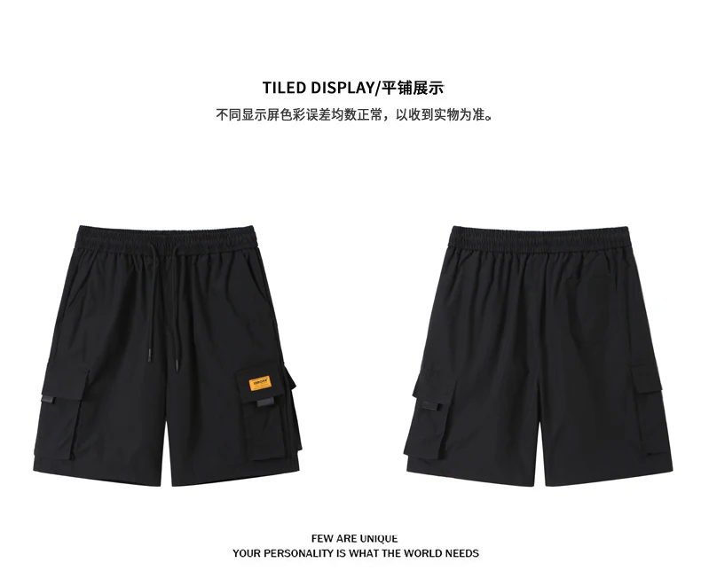 Description Picture 6 of itemSummer Men's Shorts New Solid Color Multi Pocket Fashionable Versatile Outdoor Fishing Sweat pants Men Loose Fitting Work Shorts