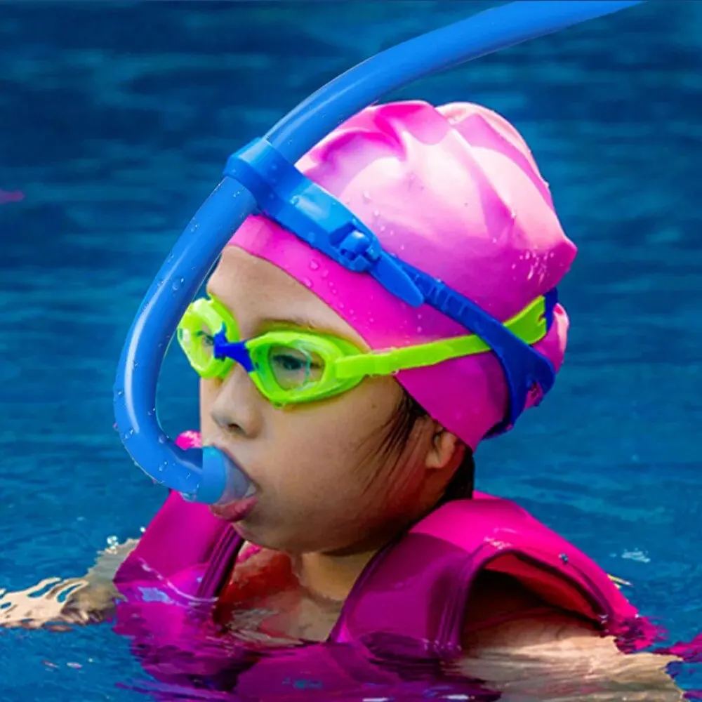 Wet Training Swim Snorkel Lap Swimming Snorkeling Gear Front ComfortableMounted Silicone Mouthpiece Kid/Child