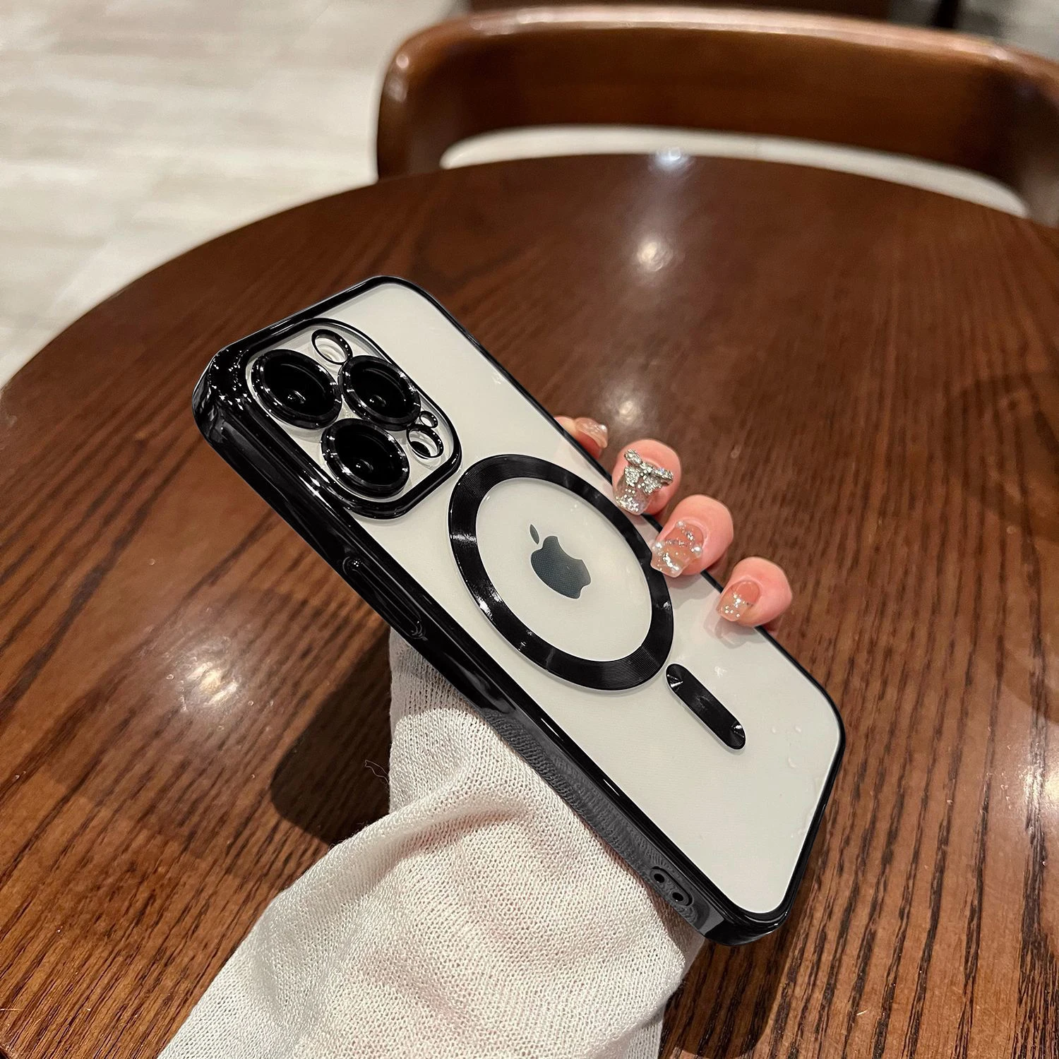 thumbnail image 1 of Luxury Plating Magnetic Case For iPhone 15 13 12 11 14 Pro Max For Magsafe Wireless Charging Cover Shockproof Clear Phone Cases, 1 of 5
