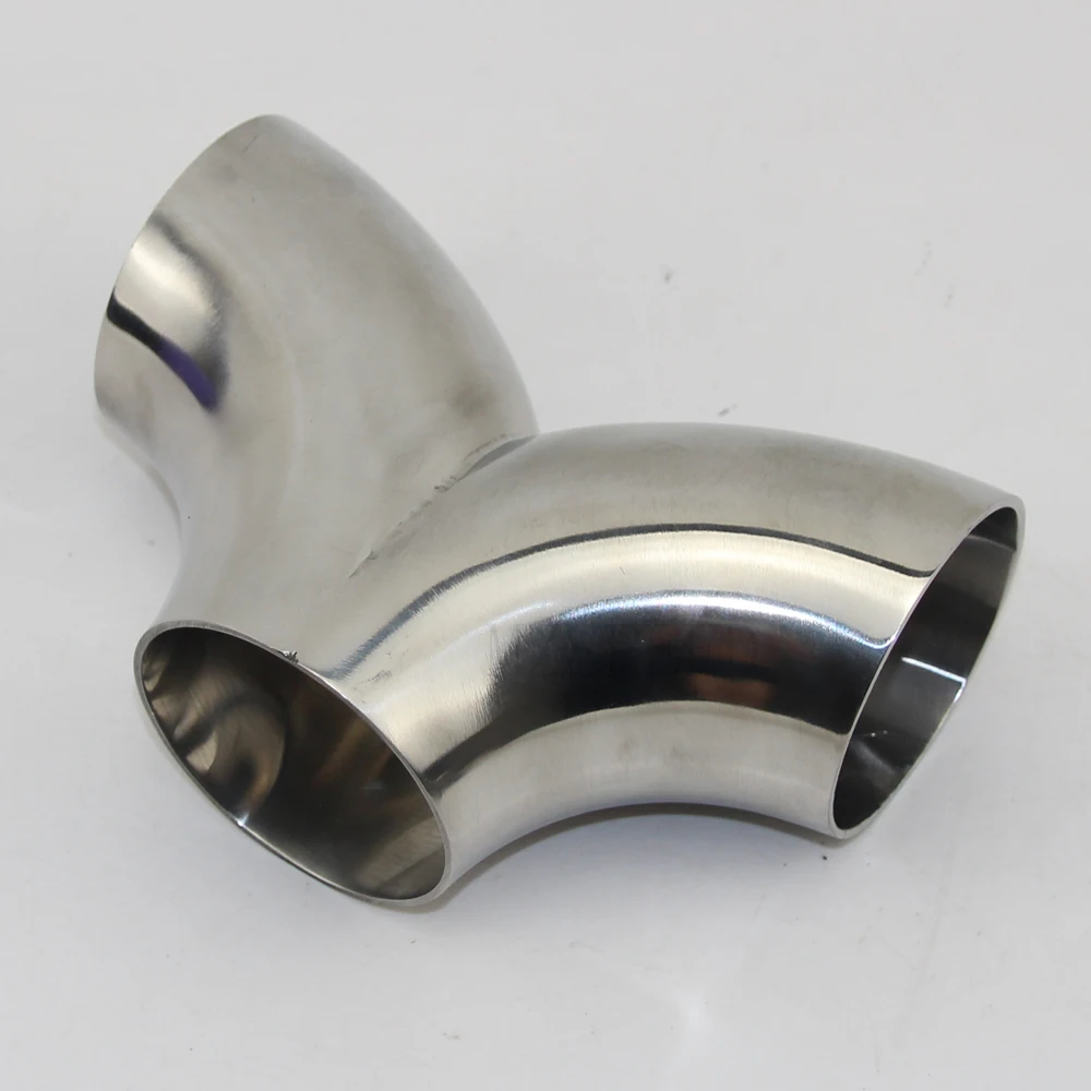 304 스테인리스 스틸 용접 앵글 티 OD19mm-159mm 위생용 내외부 연마 티 피팅