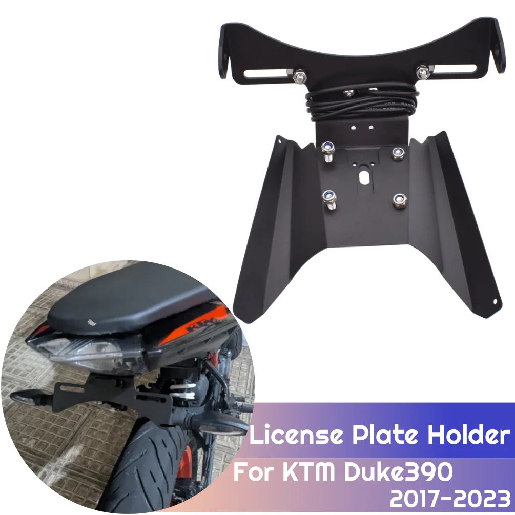 KTM Duke390 2017-2023 2022 용 오토바이 라이센스 플레이트 홀더 브래..