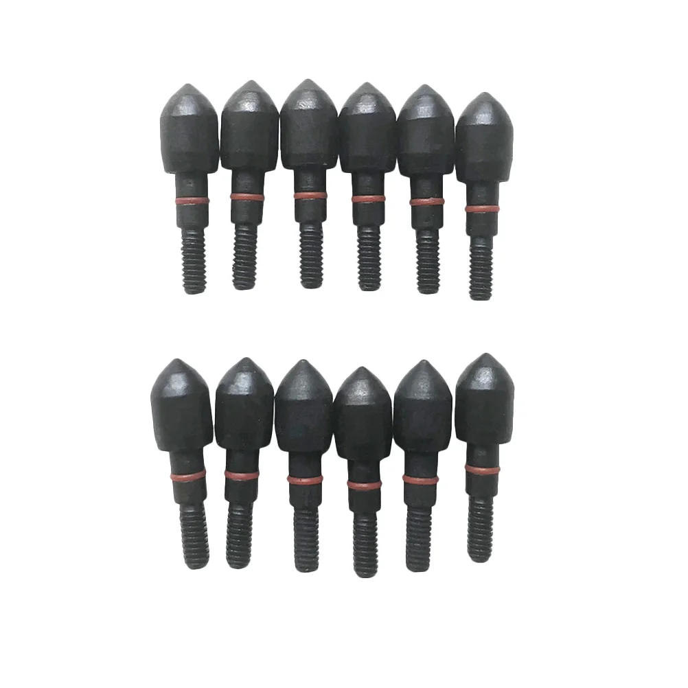 

12PCS 62mm Thread Broadheads 100 Grain Arrow Tips With Anti-slip Pads Archery Arrowhead Accessory for Compound Bow Recurve Bow