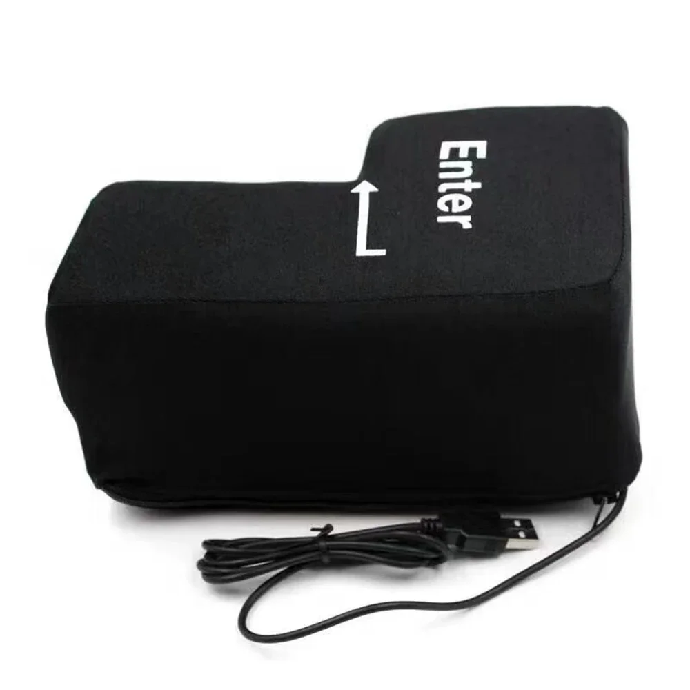 USB Enter Key Anti Stress Button Vent Pillow Soft Computer Button Return Key for Offices Decompression Pillow Stress Relief Toy Enter Button