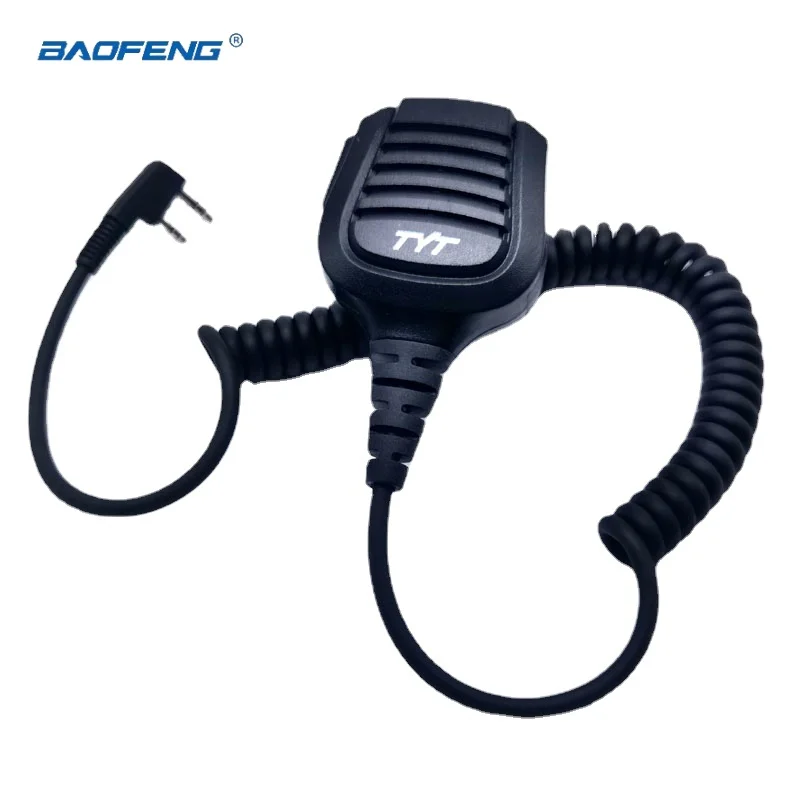 

TYT MD-390 K-Plug 2Pin PTT Mic наплечный дистанционный Микрофон для телефона MD-380/E TH-UV8000D 390 аксессуар для любительской рации