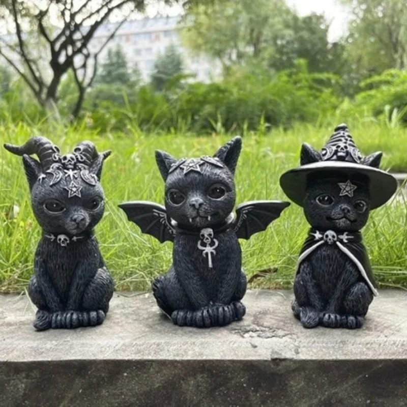 Garden Decoration Witch Succubus Demon Cat Sculpture Kitten Resin Yard Home Ornament Outdoor Magic Craft Gothic Cat Hallowe 2 Garden Decoration Witch Succubus Demon Cat Sculpture Kitten Resin Yard Home Ornament Outdoor Magic Craft Gothic Cat Hallowe 2